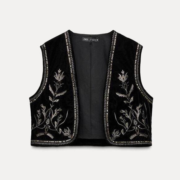RARE!!! ZARA Open Front Vest NWT - Picture 9 of 10